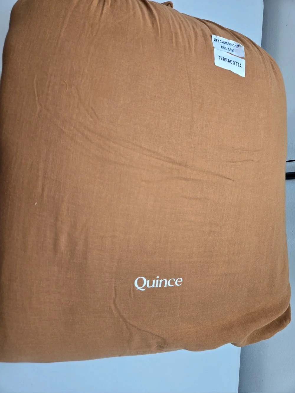 QUINCE Organic Cotton Gauze Dream Quilt Set King/Cal King Terracotta 1086